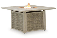 Cliff Trails Beige Fire Pit Table - Ornate Home
