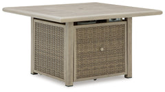 Cliff Trails Beige Fire Pit Table - Ornate Home