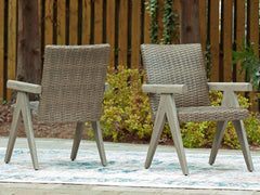 Cliff Trails Beige Outdoor Arm Chair (Set of 2) - Ornate Home