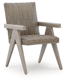 Cliff Trails Beige Outdoor Arm Chair (Set of 2) - Ornate Home