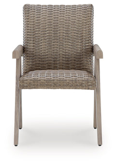 Cliff Trails Beige Outdoor Arm Chair (Set of 2) - Ornate Home