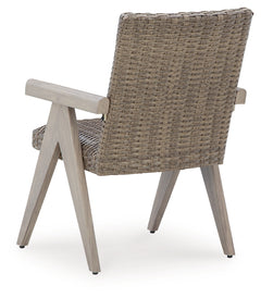 Cliff Trails Beige Outdoor Arm Chair (Set of 2) - Ornate Home