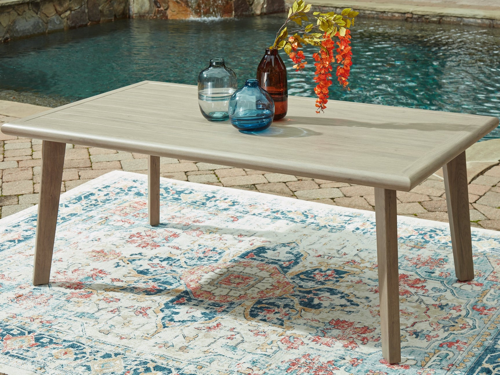 Cliff Trails Beige Outdoor Dining Table - Ornate Home