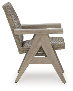 Cliff Trails Beige Outdoor Rocking Arm Chair (Set of 2) - Ornate Home