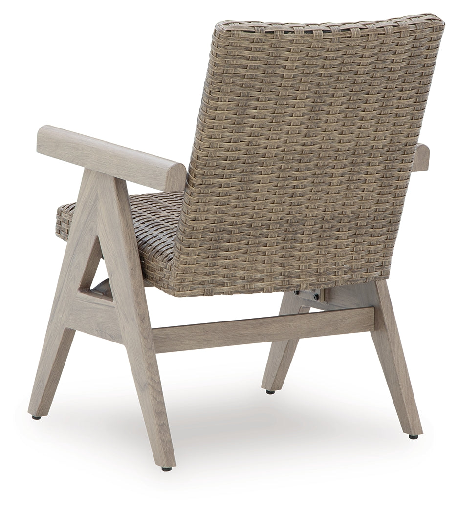 Cliff Trails Beige Outdoor Rocking Arm Chair (Set of 2) - Ornate Home