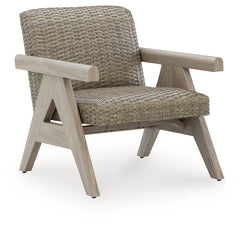 Cliff Trails Beige Outdoor Rocking Lounge Chair - Ornate Home