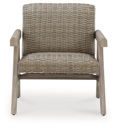 Cliff Trails Beige Outdoor Rocking Lounge Chair - Ornate Home