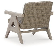 Cliff Trails Beige Outdoor Rocking Lounge Chair - Ornate Home