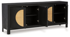 Cliffiings Black/Natural Accent Cabinet - Ornate Home