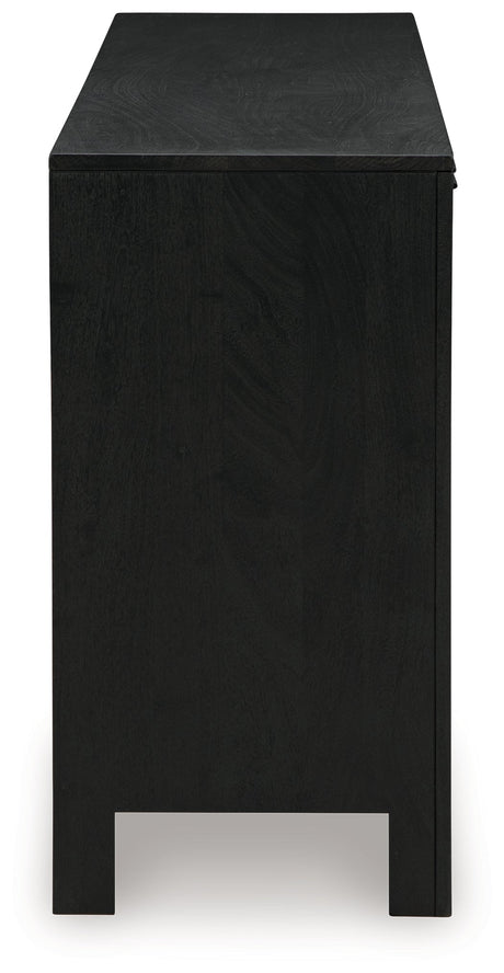 Cliffiings Black/Natural Accent Cabinet - Ornate Home