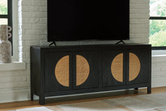 Cliffiings Black/Natural Accent Cabinet - Ornate Home