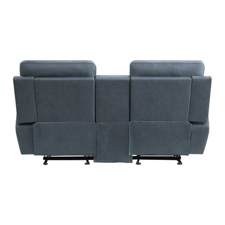 Clifton Blue Double Glider Reclining Loveseat - Ornate Home