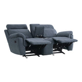 Clifton Blue Double Glider Reclining Loveseat - Ornate Home