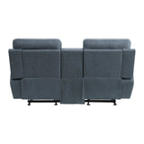 Clifton Blue Double Glider Reclining Loveseat - Ornate Home