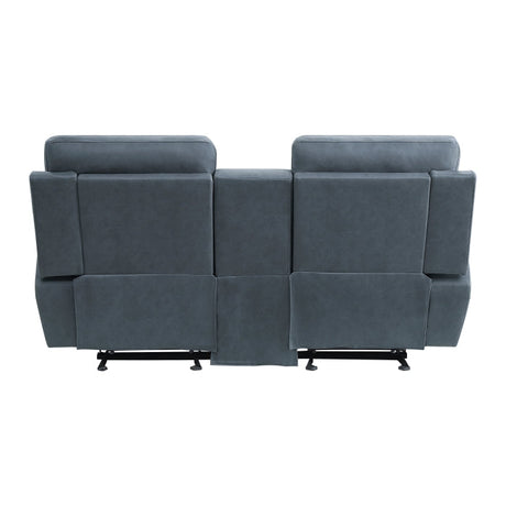 Clifton Blue Double Glider Reclining Loveseat - Ornate Home