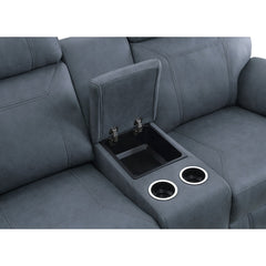 Clifton Blue Double Glider Reclining Loveseat - Ornate Home
