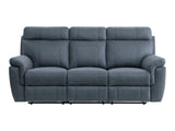 Clifton Blue Double Reclining Sofa - Ornate Home