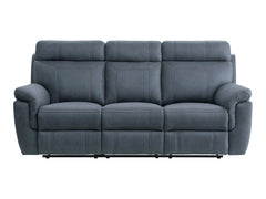 Clifton Blue Double Reclining Sofa - Ornate Home