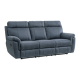 Clifton Blue Double Reclining Sofa - Ornate Home