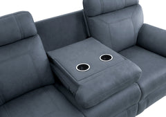Clifton Blue Double Reclining Sofa - Ornate Home