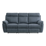 Clifton Blue Double Reclining Sofa - Ornate Home