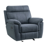 Clifton Blue Glider Reclining Chair - Ornate Home