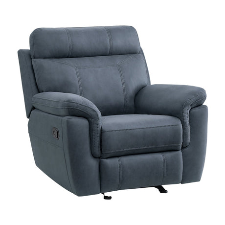 Clifton Blue Glider Reclining Chair - Ornate Home
