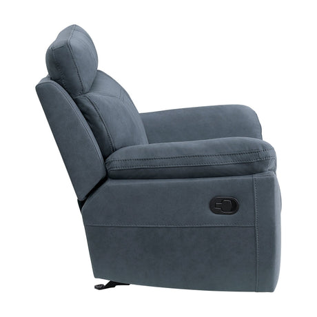 Clifton Blue Glider Reclining Chair - Ornate Home