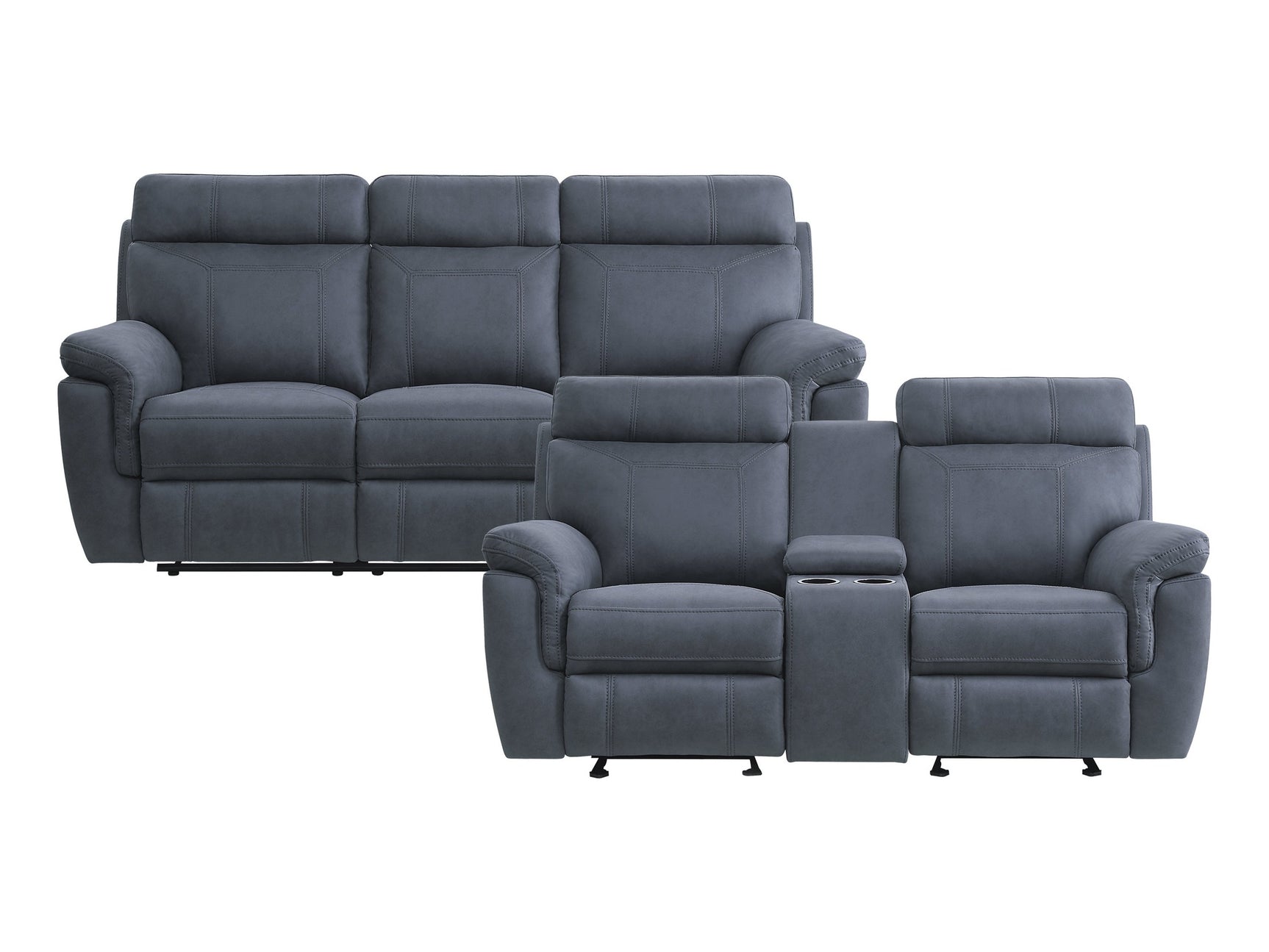 Clifton Blue Sofa & Loveseat - Ornate Home