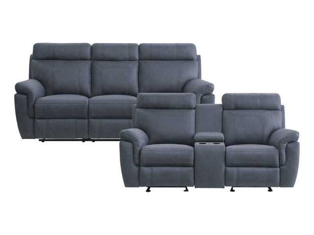 Clifton Blue Sofa & Loveseat - Ornate Home