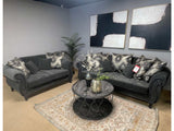 Clifton Dark Gray Sofa & Loveseat / 2pc - Ornate Home
