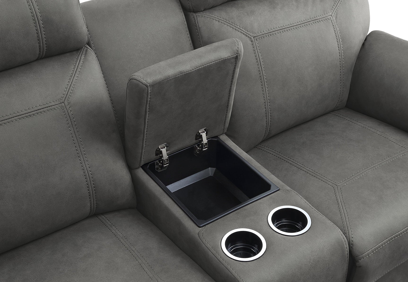 Clifton Gray Double Glider Reclining Loveseat - Ornate Home