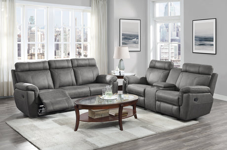 Clifton Gray Double Glider Reclining Loveseat - Ornate Home