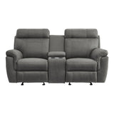 Clifton Gray Double Glider Reclining Loveseat - Ornate Home