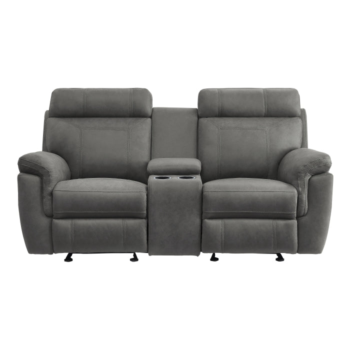Clifton Gray Double Glider Reclining Loveseat - Ornate Home