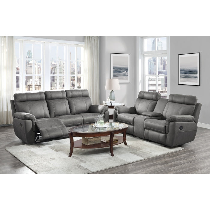Clifton Gray Double Glider Reclining Loveseat - Ornate Home