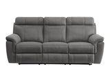 Clifton Gray Double Reclining Sofa - Ornate Home