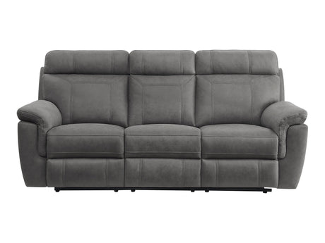 Clifton Gray Double Reclining Sofa - Ornate Home