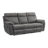 Clifton Gray Double Reclining Sofa - Ornate Home