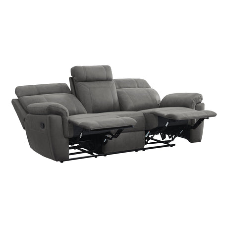 Clifton Gray Double Reclining Sofa - Ornate Home