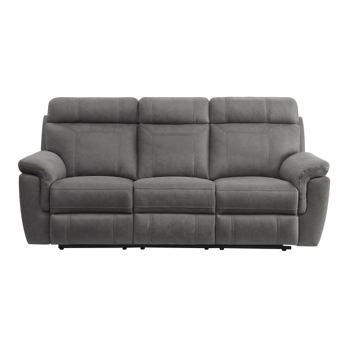 Clifton Gray Double Reclining Sofa - Ornate Home