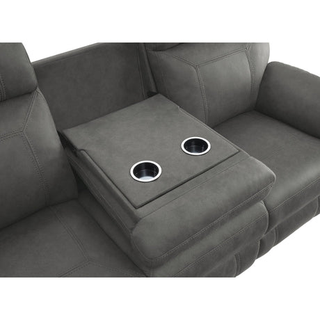 Clifton Gray Double Reclining Sofa - Ornate Home
