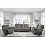 Clifton Gray Double Reclining Sofa - Ornate Home