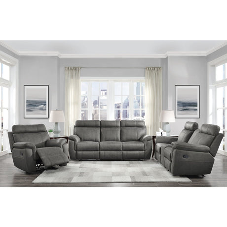 Clifton Gray Double Reclining Sofa - Ornate Home