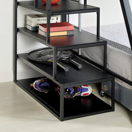 Clifton Silver/Gun Metal Storage Ladder - Ornate Home