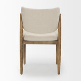 Cline Cream/Brown Curved Back Dining Side Chair (Set of 2) - Ornate Home