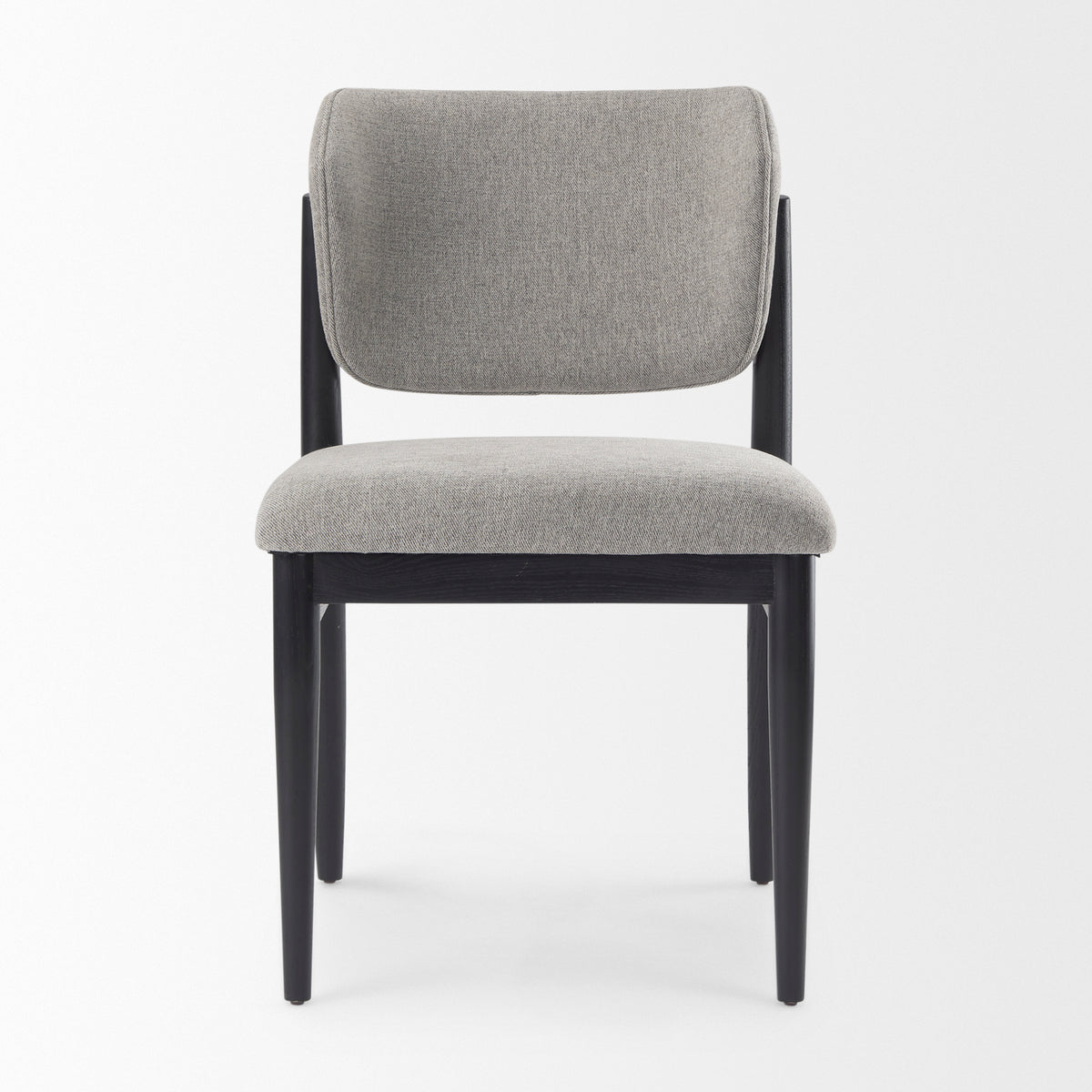 Cline Gray/Black Curved Back Dining Side Chair (Set of 2) - Ornate Home