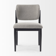 Cline Gray/Black Curved Back Dining Side Chair (Set of 2) - Ornate Home