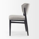 Cline Gray/Black Curved Back Dining Side Chair (Set of 2) - Ornate Home