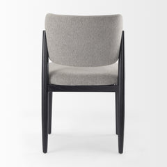 Cline Gray/Black Curved Back Dining Side Chair (Set of 2) - Ornate Home